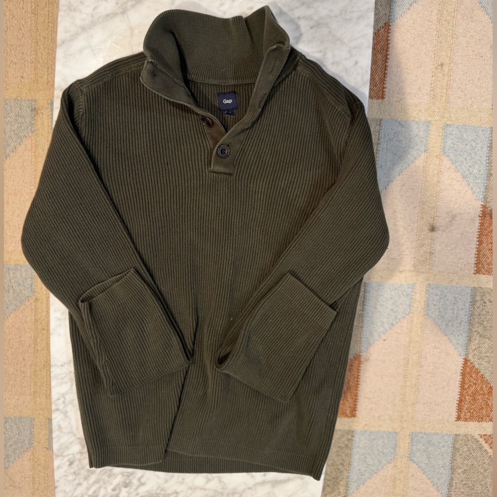 GAP Women's Olive Zip-Up Sweater